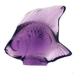  Lalique Seal Fish Purple   1 3/4 in 