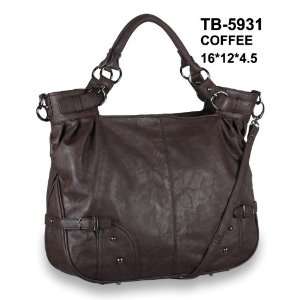   Handbags Purses Coffee Fuax Leather Unique Handled Fashion Handbag