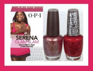 OPI SERENA GLAM SLAM RALLY PRETTY PINK   RED SHATTER   