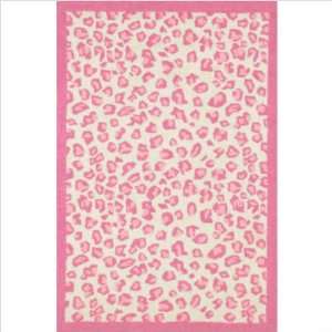   Dash and Albert Rugs Hooked Leopard Pink Novelty Rug