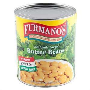 Furmanos Butter Beans 6   #10 Cans / CS  Grocery 