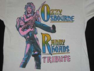 VTG OZZY OSBOURNE RANDY RHOADS TRIBUTE 1987 T SHIRT  