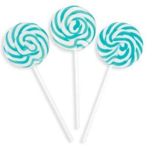 Aqua Blue Swirl Pops Lollipop Suckers (2 Grocery & Gourmet Food