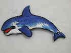 Porpoise Dolphin Facing Right Embroidered Iron On Patch 2.5 Inches 
