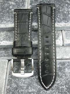 26mm Gator Leather Strap Band Fit PANERAI Tang Buckle  