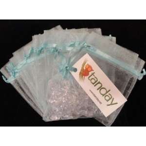    Tanday 100 Light Blue Organza Gift Bags 5x7 