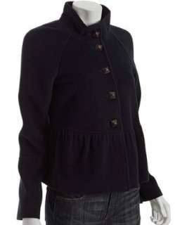 Rebecca Taylor black wool angora peplum jacket  