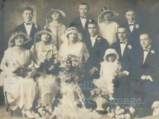   Winnipeg 10x13 LARGE PHOTO 1920s CLASSIC FLAPPER HATS Wedding Party