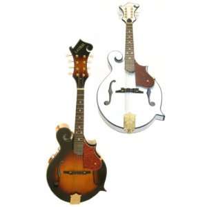    Laurel Scroll Top F Style Mandolin   Brown Musical Instruments