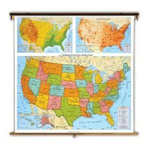   and World Physical Wall Maps; United States Industrial & Scientific