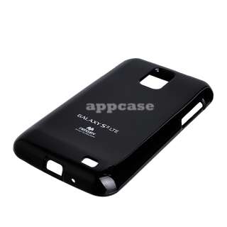 Black Glitter Pearl Color Soft Case For Samsung Galaxy S2 Skyrocket AT 
