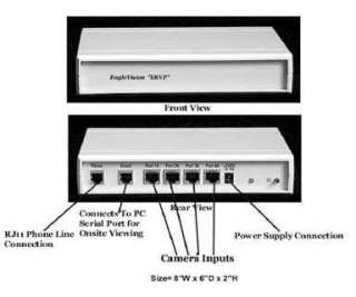   system is a 4 camera modem surveillance cctv dial up unit small as