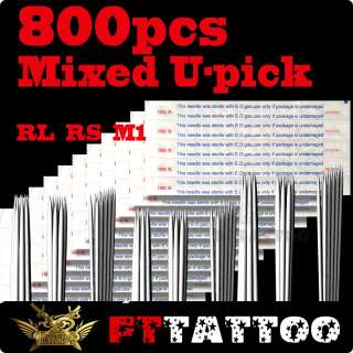 pick 800 Sterile Tattoo Needles Kit Set Fttattoo  