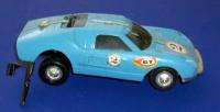 1965 *MATTEL* PLASTIC LIGHT BLUE TOY RACE CAR 7 1/2  