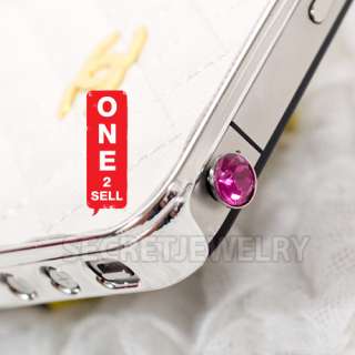 CZ Diamond Anti Dust 3.5mm Earphone Jack Plug Stopper for iPhone 4 4S 
