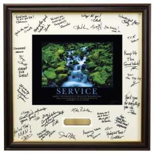   Service Waterfall Framed Signature Motivational Poster