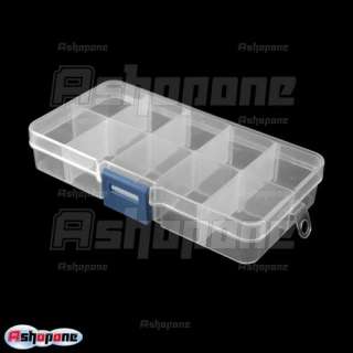 Portable Storage Box 10 Compartment Plastic Tool Case  