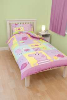 Peppa Pig Cupcake Single Bed Bedding Duvet Quilt Donna Cover 