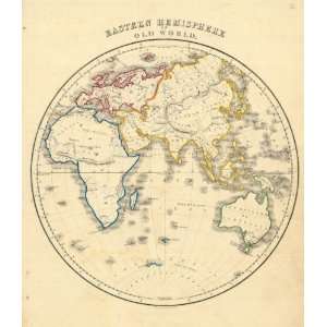  Whyte 1840 Antique Map of the Eastern Hemisphere Office 