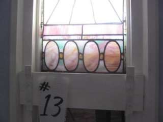 VICTORIAN ANTIQUE STAINED GLASS CHURCH WINDOW JB12  