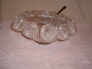 Vintage Colony Starlight 14 Pc Punch Set Bowl/Cups w Box  