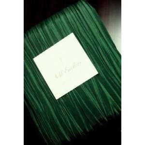  BOHO Hunter Green Iridescent Crinkle Pleated Fabric Shower 