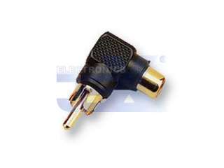 Right angle RCA Male to Female Adaptor/Connector 90 deg  