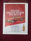 1988 print ad johnnie walker red label whiskey red jaguar