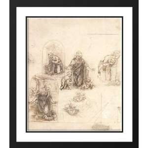   Framed and Double Matted Studies for a Nativity