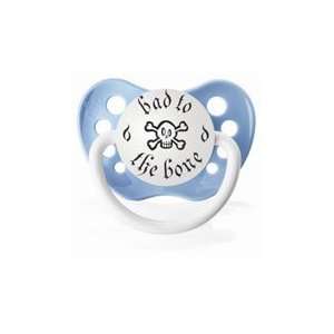  Expressions Pacifiers Bad to the Bone in Blue & White 