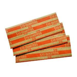   Paper Coin Wrappers, Quarters, Orange, 1000 Wrappers per Box