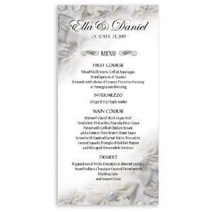    205 Wedding Menu Cards   Pearl Flower Amore