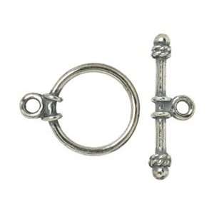 Cousin Beads Silver Plated Metal Findings Twist Accent Toggle 2/Pkg; 3 