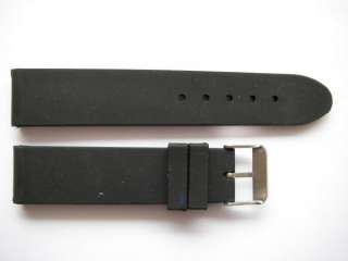   straps bands bracelets fat 6 mm tyre grain black rubber watch band 22