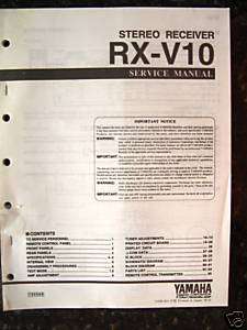 YAMAHA RX 1130 STEREO RECEIVER SERVICE MANUAL (PAPER)  