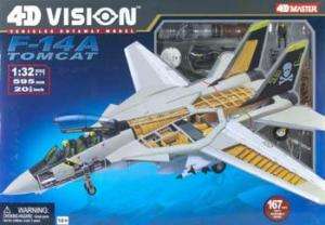 4D VISION 1/32 SCALE F14 JOLLY ROGERS VISIBLE AIRCRAFT  