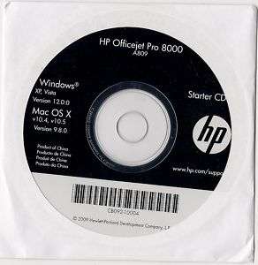 Hp officejet pro8000 Set Up CD For Windows XP Vista Mac  