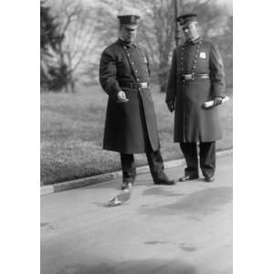   1914 and 1918 WHITE HOUSE OFFICERS FEEDING PIGEONS
