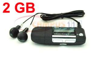 Black 2GB LCD Screen Voice Recorder  Music Player FM Radio USB 