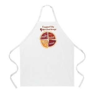  Pizza Food Groups Apron in Natural