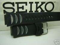 Seiko watch band PBU 003J blk/gray rubber mens  