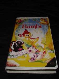Disney VHS Black Diamond Bambi Collectors Movie 012257942033  