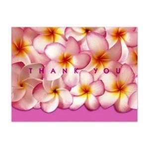   Hawaii Thank You Cards Boxed Mahalo Pink Plumerias