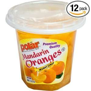 MW Polar Foods Mandarin Orange Segment Fruit Cup in Light Syrup with 
