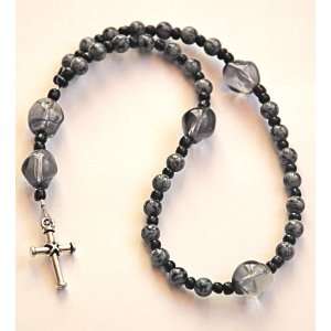   Prayer Beads Grey, Black, and Two Tone Glass Beads 