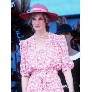 Princess Diana in Australia at the Sydney Opera House Wearing a Pink 