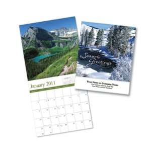  Custom Printed Budget Scenic Monthly Wall Calendar   Min 