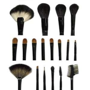   Pcs Professional High Quality Sable Makeup Brush Set w/ Case Beauty