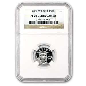   2002 W 1/10 oz Proof Platinum American Eagle PF 70 NGC Toys & Games