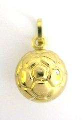 14k Real Gold Soccer Ball Sports Charm Pendant  